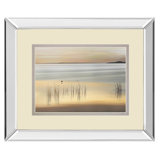 Classy Living Iceland Waterscape 40x34in Wall Art | Contemporary Mirrored Frame | Living Room & Office Decor | 40 x 34 x 3 in | Model DM5802MF