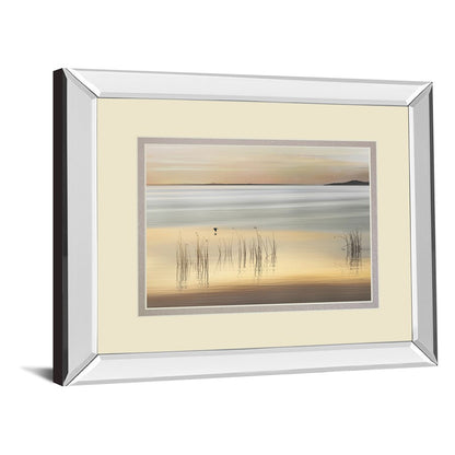 Classy Living Iceland Waterscape 40x34in Wall Art | Contemporary Mirrored Frame | Living Room & Office Decor | 40 x 34 x 3 in | Model DM5802MF