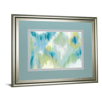 Classy Living Serene Brushstrokes 40x34in Wall Art | Contemporary Abstract Multicolor on Paper, Silver MDF Frame | Living Room & Office | Model DM5803