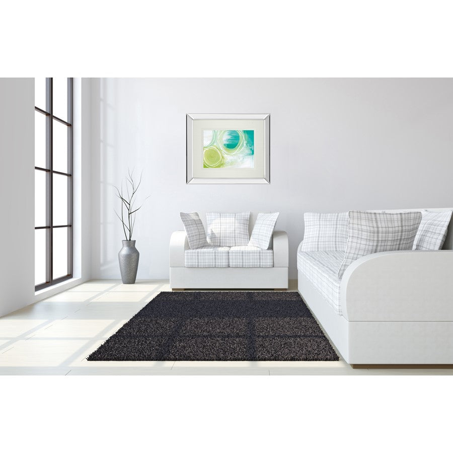 Classy Living Serene Swirls 40x34in Wall Art | Contemporary Abstract Teal Green on Mirrored Frame | Living Room & Bedroom Decor | 3 x 40 | Model DM5806MF