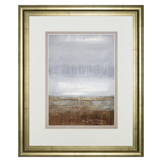 Classy Living Tranquil Horizon 34x40in Wall Art | Contemporary Gold MDF Frame and Paper Print | Living Room & Office Decor | 1 x 34 x 40 in | Model DM5808