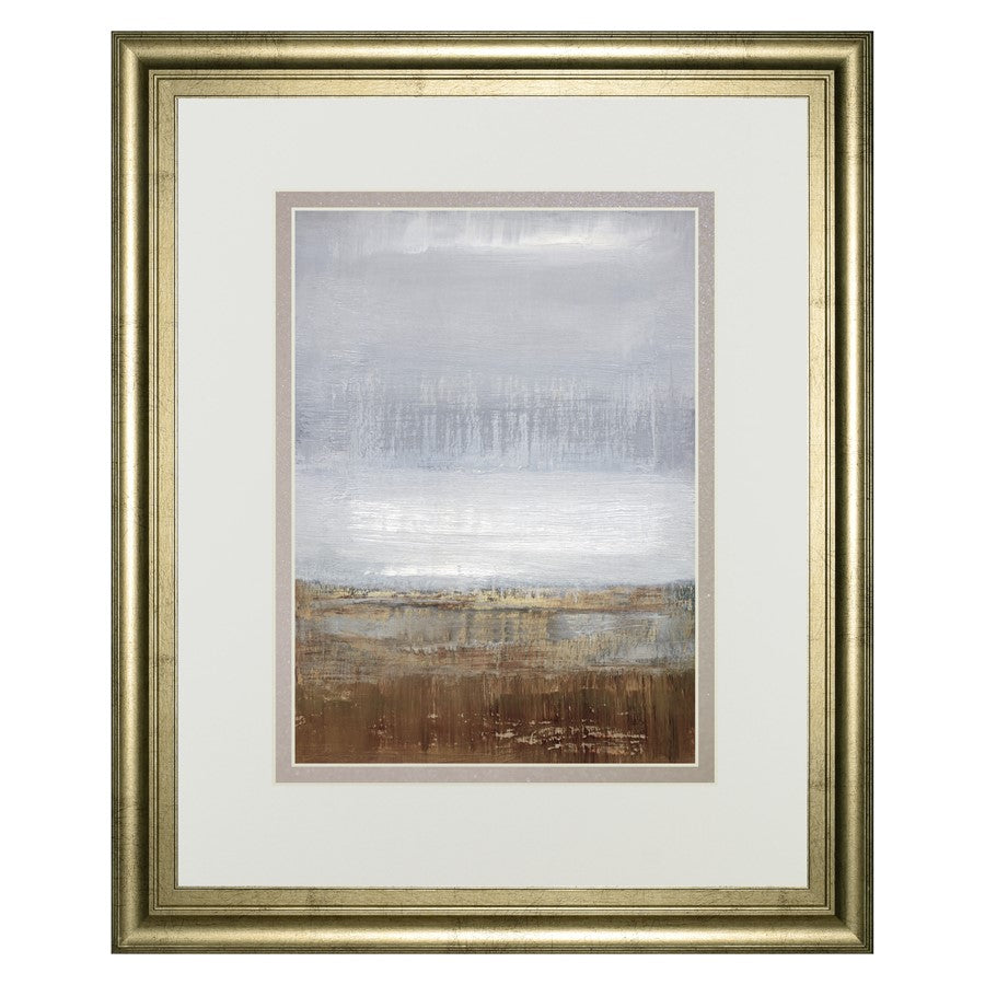 Classy Living Tranquil Horizon 34x40in Wall Art | Contemporary Gold MDF Frame and Paper Print | Living Room & Office Decor | 1 x 34 x 40 in | Model DM5808