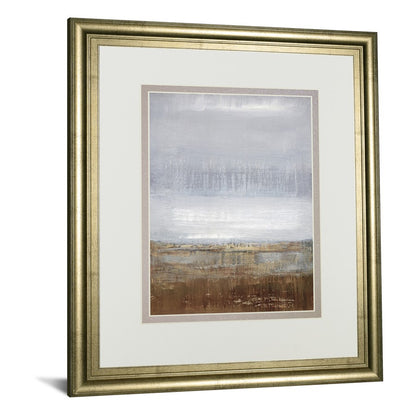 Classy Living Tranquil Horizon 34x40in Wall Art | Contemporary Gold MDF Frame and Paper Print | Living Room & Office Decor | 1 x 34 x 40 in | Model DM5808