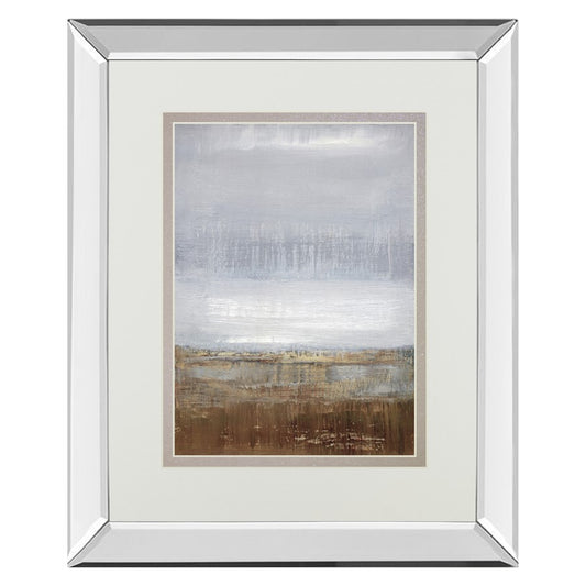 Classy Living Tranquil Horizon 34x40in Wall Art | Contemporary Mirrored Frame | Living Room, Bedroom & Office Decor | 34 x 40 x 3 in | Model DM5808MF