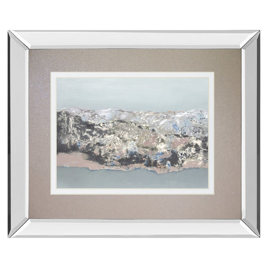 Classy Living Terrain 40x34in Wall Art | Contemporary Abstract with Mirrored Frame | Living Room & Office Decor | 3 x 40 x 34 in | Model DM5809MF