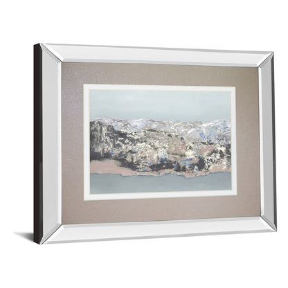 Classy Living Terrain 40x34in Wall Art | Contemporary Abstract with Mirrored Frame | Living Room & Office Decor | 3 x 40 x 34 in | Model DM5809MF