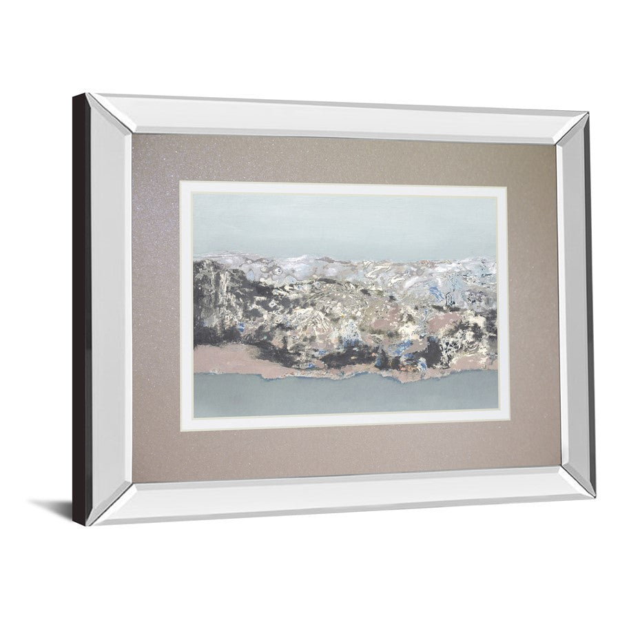 Classy Living Terrain 40x34in Wall Art | Contemporary Abstract with Mirrored Frame | Living Room & Office Decor | 3 x 40 x 34 in | Model DM5809MF