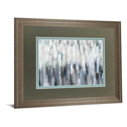 Classy Living Silver Rain Wall Art 40x34in | Contemporary Abstract Gray Blue White on Paper | Living Room & Office Decor | 40 x 34 x 1 in | Model DM5811