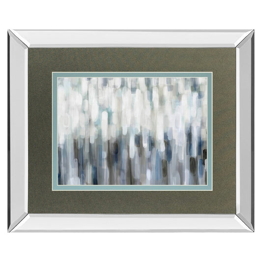 Classy Living Silver Rain 40x34 Wall Art | Contemporary Mirrored Frame | Living Room & Office Decor | 40 x 34 x 3 in | Model DM5811MF