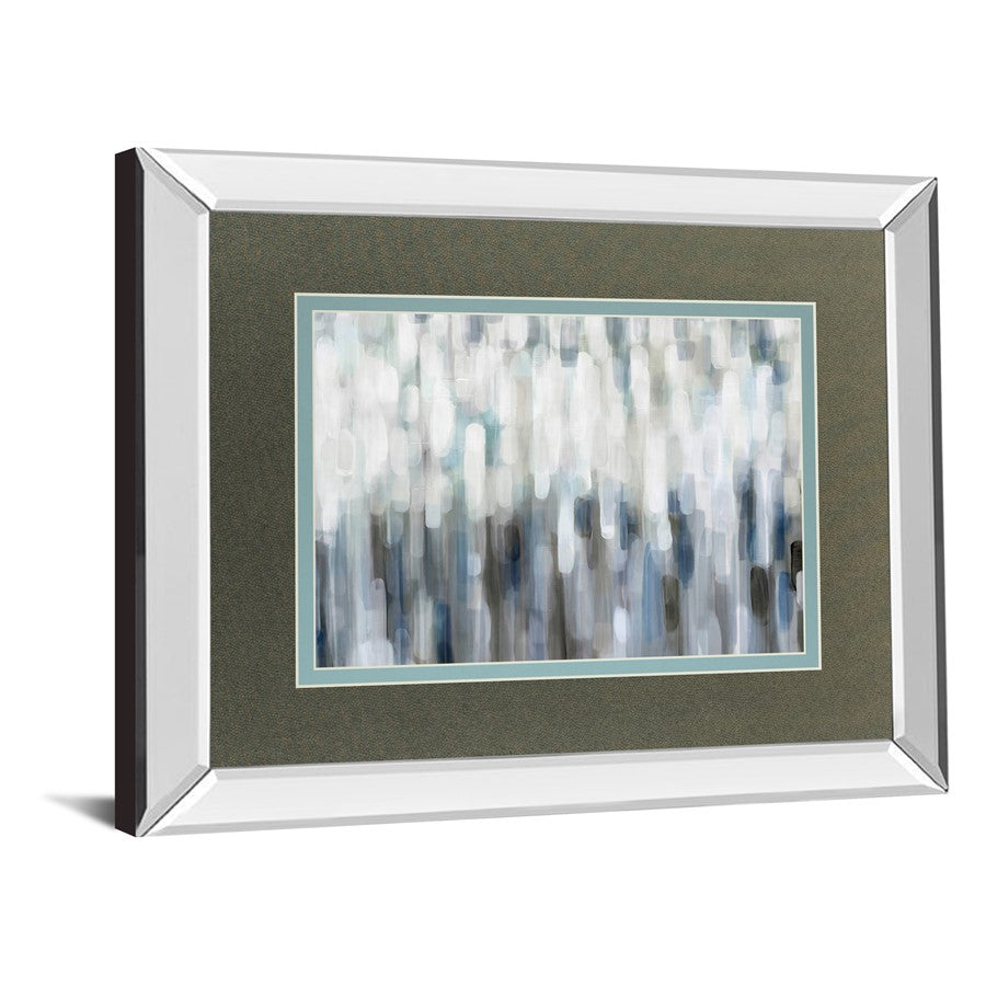 Classy Living Silver Rain 40x34 Wall Art | Contemporary Mirrored Frame | Living Room & Office Decor | 40 x 34 x 3 in | Model DM5811MF
