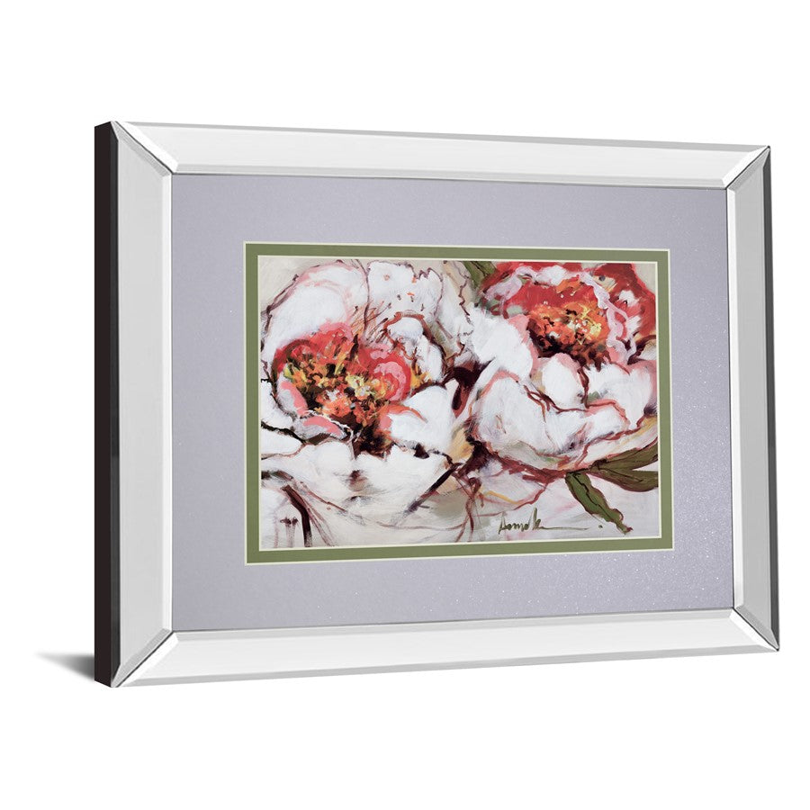 Classy Living Floral Whispers 40x34in Wall Art | Contemporary Mirrored Frame and Paper | Living Room, Bedroom & Office Decor | 3 x 40 x | Model DM5815MF