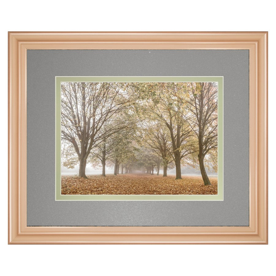Classy Living Autumn Pathway Wall Art 40x34in | Country/Farmhouse Rose Gold MDF Frame | Living Room & Office Decor | 40 x 34 x 1 in | Model DM5818