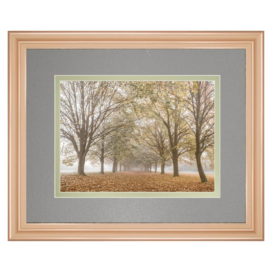 Classy Living Autumn Pathway Wall Art 40x34in | Country/Farmhouse Rose Gold MDF Frame | Living Room & Office Decor | 40 x 34 x 1 in | Model DM5818