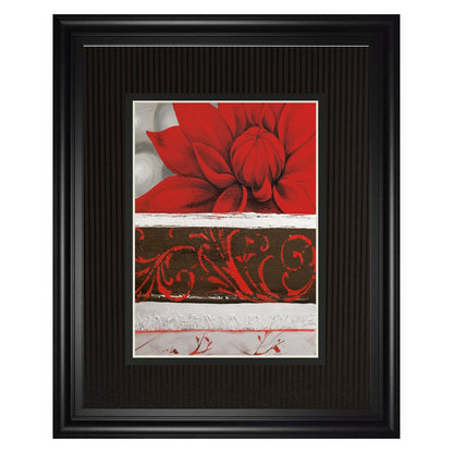 Classy Living Summer Bloom 34x40in Wall Art | Contemporary Botanical Print in Midnight Aura Frame | Living Room & Bedroom Decor | 1 x 34 x | Model DM5822
