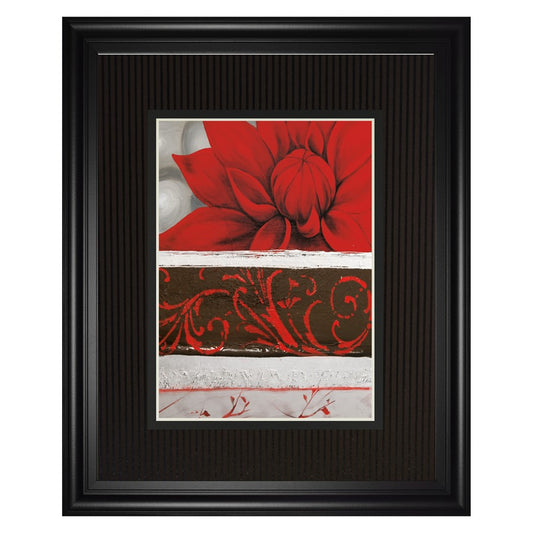 Classy Living Summer Bloom 34x40in Wall Art | Contemporary Botanical Print in Midnight Aura Frame | Living Room & Bedroom Decor | 1 x 34 x | Model DM5822