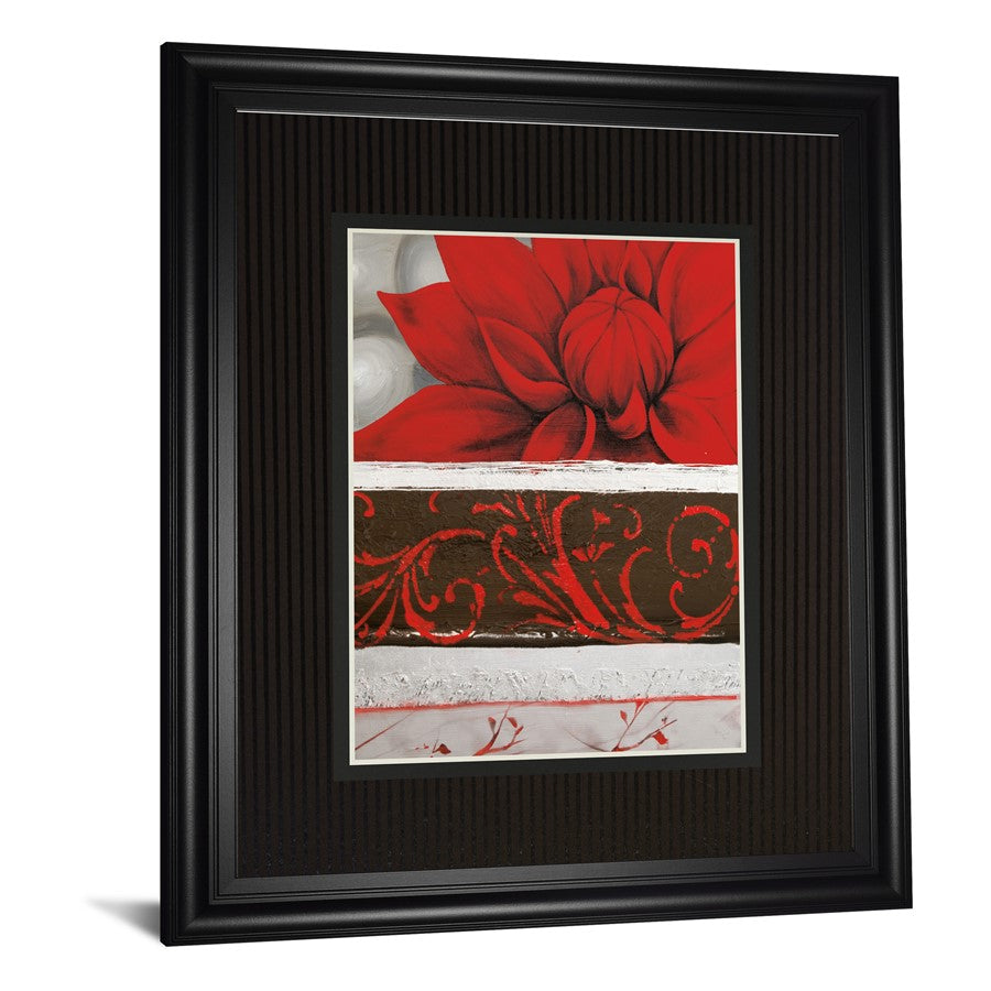Classy Living Summer Bloom 34x40in Wall Art | Contemporary Botanical Print in Midnight Aura Frame | Living Room & Bedroom Decor | 1 x 34 x | Model DM5822