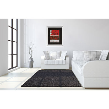 Classy Living Summer Bloom Wall Art 34x40in | Contemporary Floral with Mirrored Frame | Living Room & Office Decor | 34 x 40 x 3 in | Model DM5822MF