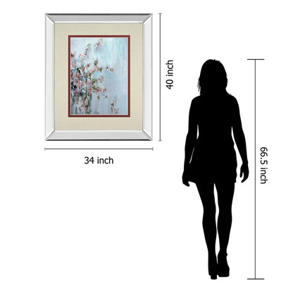 Classy Living Wilting Away 34x40in Wall Art | Contemporary Mirrored Frame & Paper Print | Living Room & Bedroom Decor | 34 x 40 x 3 in | Model DM5823MF