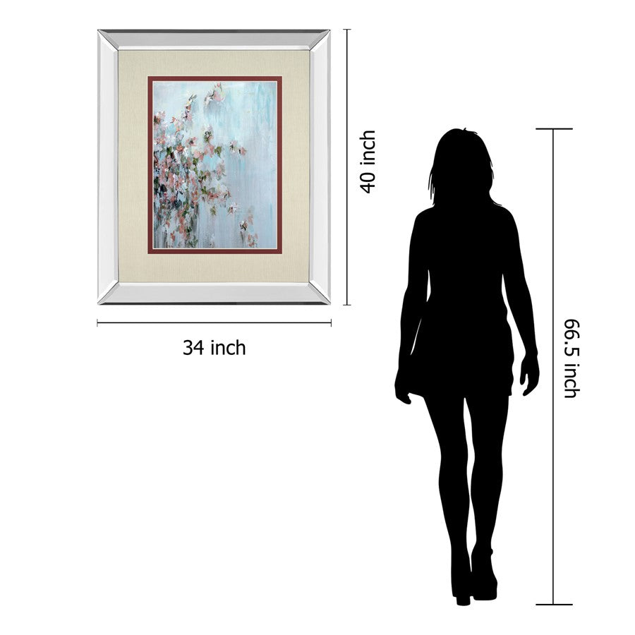 Classy Living Wilting Away 34x40in Wall Art | Contemporary Mirrored Frame & Paper Print | Living Room & Bedroom Decor | 34 x 40 x 3 in | Model DM5823MF