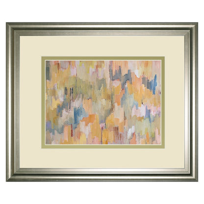 Classy Living Concerto Harmony 40x34in Wall Art | Contemporary Silver Framed Abstract on Paper | Living Room, Office & Bedroom Decor | 1 x | Model DM5824