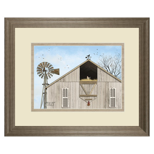 Classy Living Winds Aloft 40x34in Framed Wall Art | Traditional Tranquil Ash MDF Frame and Paper Graphic Art | Living Room & Office Decor | Model DM5835