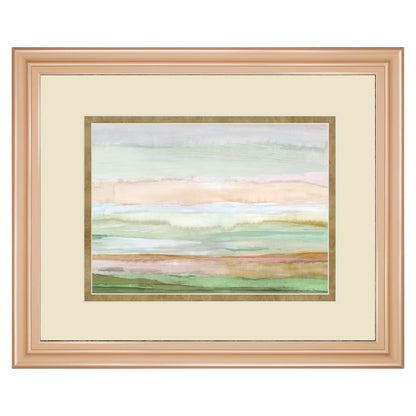 Classy Living Serene Horizons 40x34in Wall Art | Contemporary Rose Gold Frame, Paper & Glass | Living Room & Office Decor | 40 x 34 x 1 in | Model DM5866