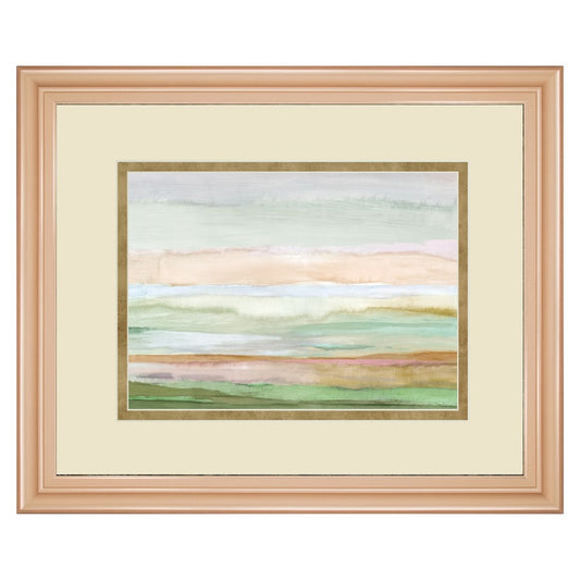Classy Living Serene Horizons 40x34in Wall Art | Contemporary Rose Gold Frame, Paper & Glass | Living Room & Office Decor | 40 x 34 x 1 in | Model DM5866