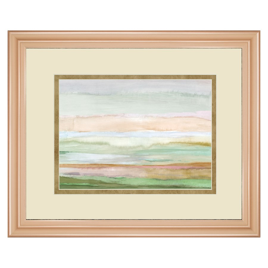 Classy Living Serene Horizons 40x34in Wall Art | Contemporary Rose Gold Frame, Paper & Glass | Living Room & Office Decor | 40 x 34 x 1 in | Model DM5866