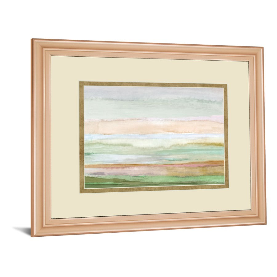Classy Living Serene Horizons 40x34in Wall Art | Contemporary Rose Gold Frame, Paper & Glass | Living Room & Office Decor | 40 x 34 x 1 in | Model DM5866