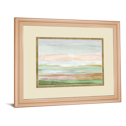 Classy Living Serene Horizons 40x34in Wall Art | Contemporary Rose Gold Frame, Paper & Glass | Living Room & Office Decor | 40 x 34 x 1 in | Model DM5866