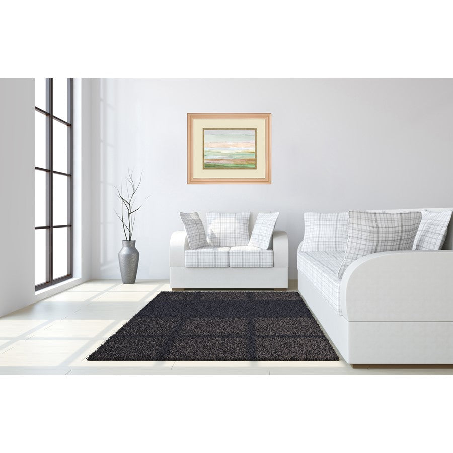 Classy Living Serene Horizons 40x34in Wall Art | Contemporary Rose Gold Frame, Paper & Glass | Living Room & Office Decor | 40 x 34 x 1 in | Model DM5866