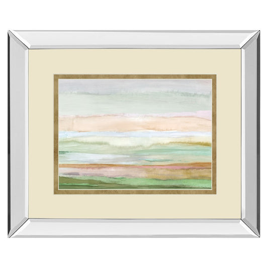Classy Living Serene Horizons 40x34in Wall Art | Contemporary Mirrored Frame Abstract Landscape | Living Room & Office Decor | 40 x 34 x | Model DM5866MF
