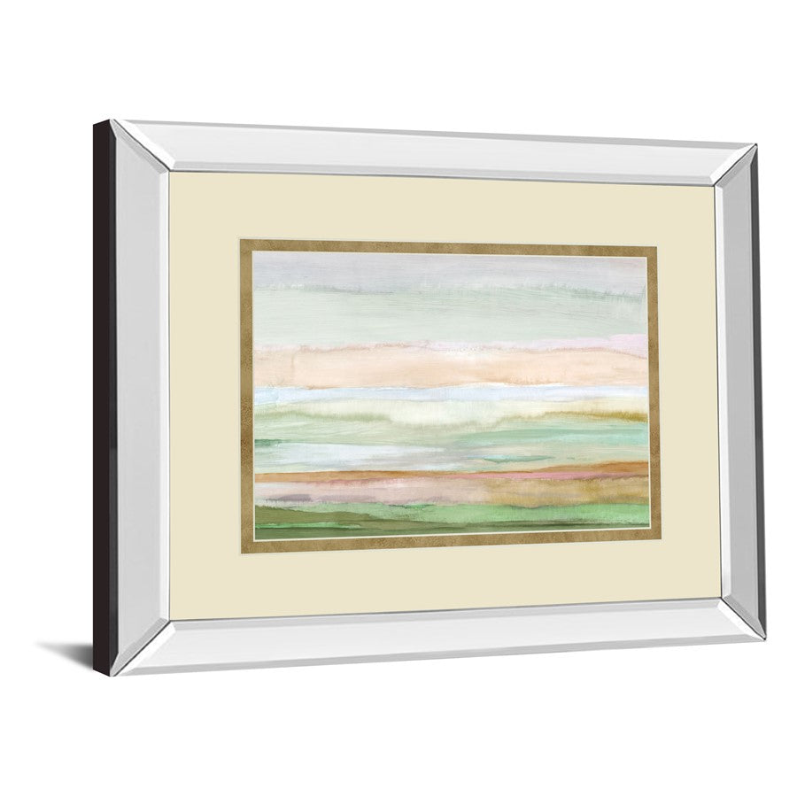 Classy Living Serene Horizons 40x34in Wall Art | Contemporary Mirrored Frame Abstract Landscape | Living Room & Office Decor | 40 x 34 x | Model DM5866MF