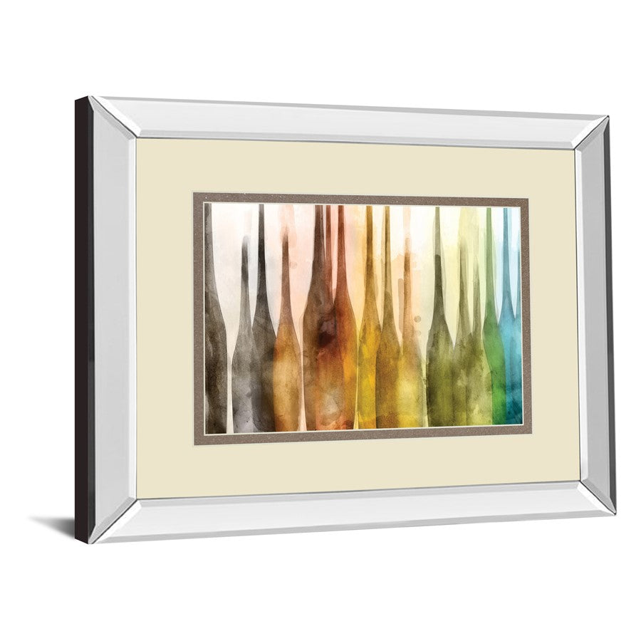 Classy Living Color Cascade 40x34in Rectangular Wall Art | Contemporary Multicolor on Mirrored Polystyrene Frame | Living Room & Office | Model DM5870MF