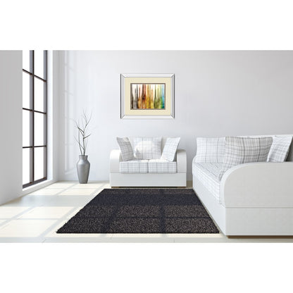 Classy Living Color Cascade 40x34in Rectangular Wall Art | Contemporary Multicolor on Mirrored Polystyrene Frame | Living Room & Office | Model DM5870MF