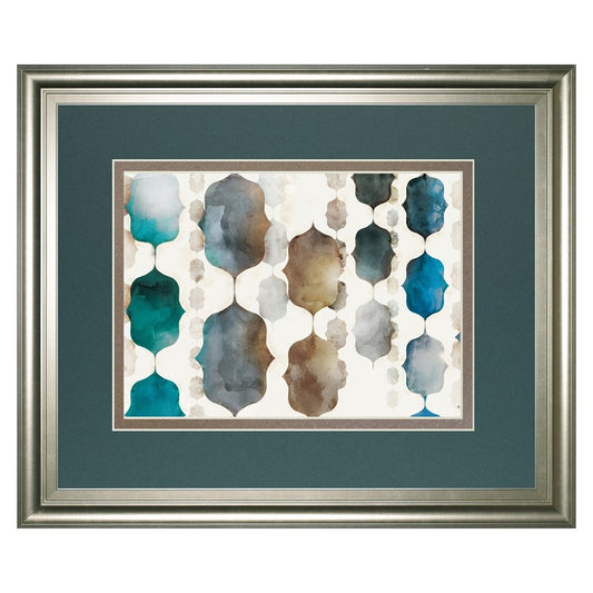 Classy Living Moroccan Beads 40x34in Wall Art | Contemporary Paper Art in Silver Serenity Frame | Living Room & Bedroom Decor | 40 x 34 x 1 | Model DM5873