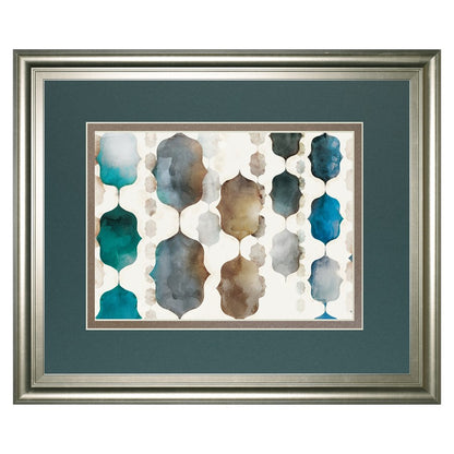 Classy Living Moroccan Beads 40x34in Wall Art | Contemporary Paper Art in Silver Serenity Frame | Living Room & Bedroom Decor | 40 x 34 x 1 | Model DM5873