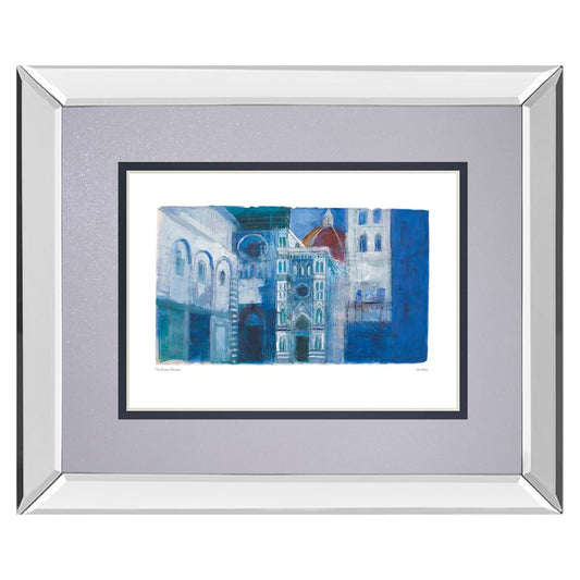 Classy Living Florence Duomo Vista 40x34in Wall Art | Contemporary Mirrored Frame | Living Room & Office Decor | 40 x 34 x 3 in | Model DM5877MF