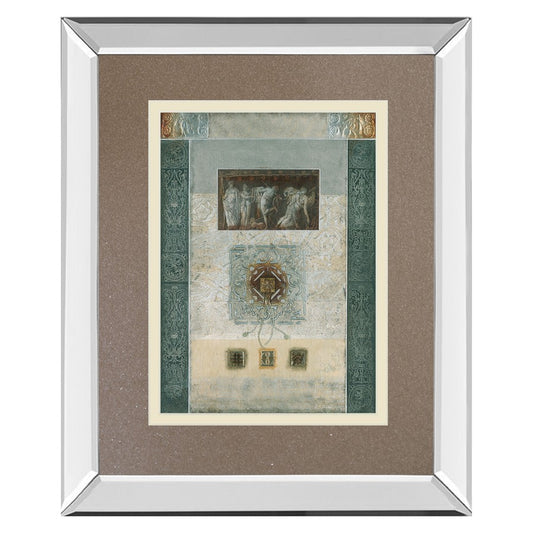 Classy Living Romanesque Elegance 34x40in Rectangular Wall Art | Mirrored Frame with Double Matting | Living Room & Office Focal Point | Model DM5889MF