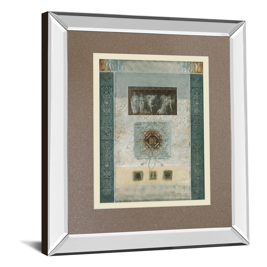 Classy Living Romanesque Elegance 34x40in Rectangular Wall Art | Mirrored Frame with Double Matting | Living Room & Office Focal Point | Model DM5889MF