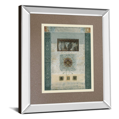 Classy Living Romanesque Elegance 34x40in Rectangular Wall Art | Mirrored Frame with Double Matting | Living Room & Office Focal Point | Model DM5889MF