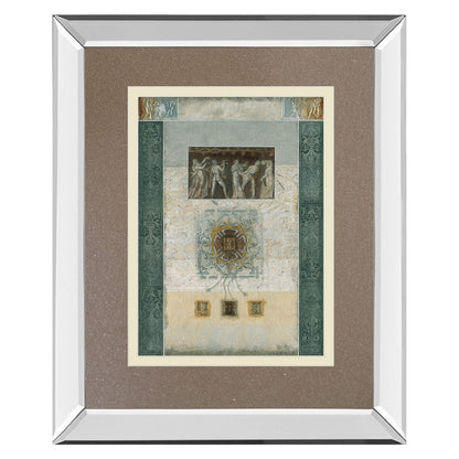 Classy Living Romanesque Harmony Wall Art 34x40in | Transitional Mirrored Frame | Living Room & Office Decor | 34 x 40 x 3 in | Model DM5890MF