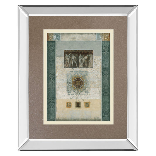 Classy Living Romanesque Harmony Wall Art 34x40in | Transitional Mirrored Frame | Living Room & Office Decor | 34 x 40 x 3 in | Model DM5890MF