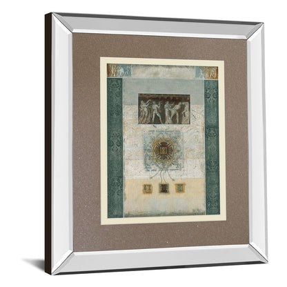 Classy Living Romanesque Harmony Wall Art 34x40in | Transitional Mirrored Frame | Living Room & Office Decor | 34 x 40 x 3 in | Model DM5890MF