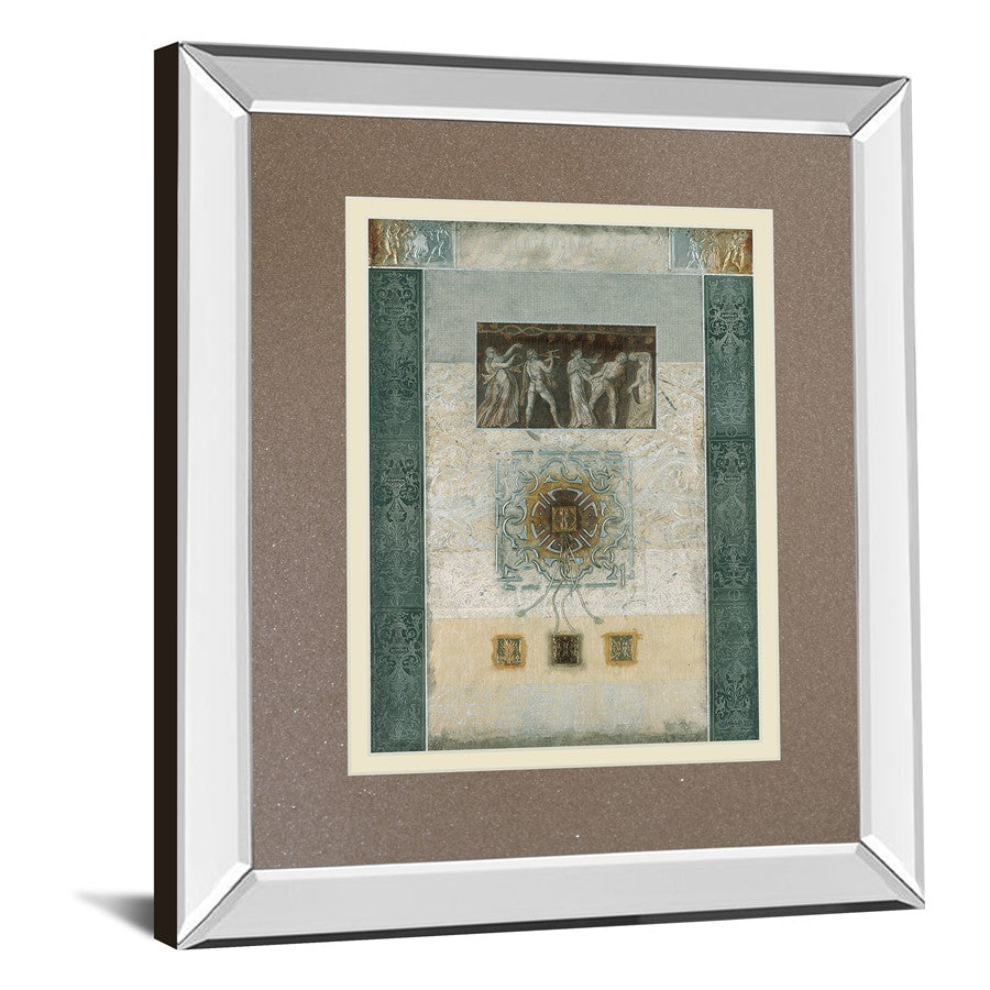 Classy Living Romanesque Harmony Wall Art 34x40in | Transitional Mirrored Frame | Living Room & Office Decor | 34 x 40 x 3 in | Model DM5890MF
