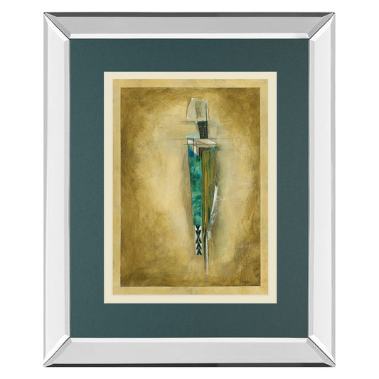 Classy Living Shaman Figure Wall Art 34x40in | Transitional Mirrored Frame | Living Room & Office Decor | 34 x 40 x 3 in | Model DM5891MF