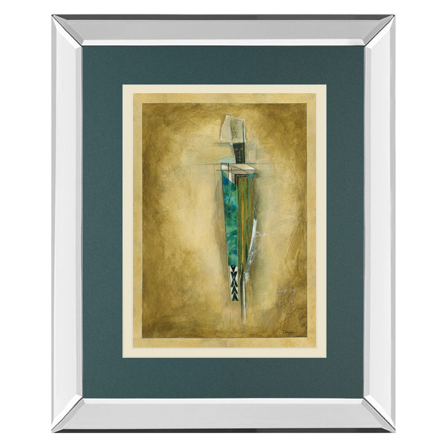 Classy Living Shaman Figure Wall Art 34x40in | Transitional Mirrored Frame | Living Room & Office Decor | 34 x 40 x 3 in | Model DM5891MF
