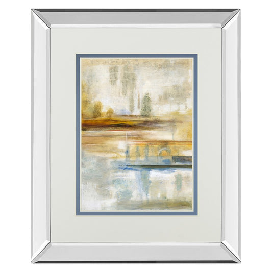Classy Living Earthscape II 34x40in Wall Art | Contemporary Abstract Landscape with Mirrored Frame | Living Room & Office Decor | 34 x 40 | Model DM5893MF