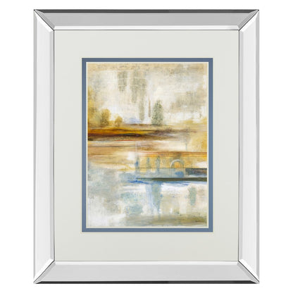 Classy Living Earthscape II 34x40in Wall Art | Contemporary Abstract Landscape with Mirrored Frame | Living Room & Office Decor | 34 x 40 | Model DM5893MF