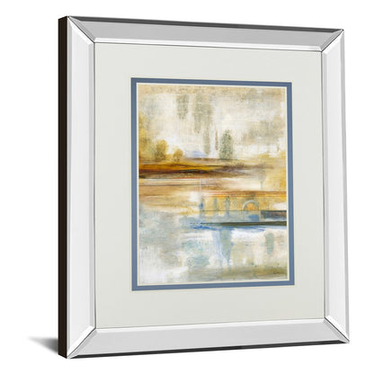 Classy Living Earthscape II 34x40in Wall Art | Contemporary Abstract Landscape with Mirrored Frame | Living Room & Office Decor | 34 x 40 | Model DM5893MF